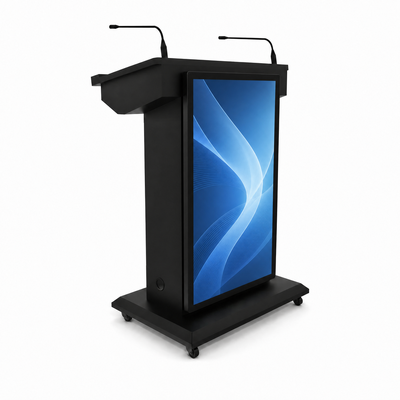 Display da 43 pollici con touchscreen da 21,5 pollici X86 Smart Digital Podium con microfoni a doppio collo