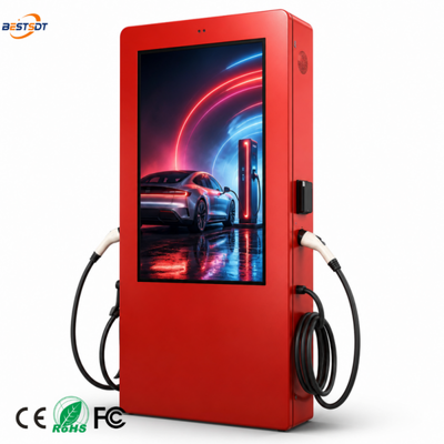 Caricabatterie per veicoli elettrici HPC DC da 180kW 240kW 360kW 480kW CCS2 con display pubblicitario LCD per esterni OCPP 1.6J