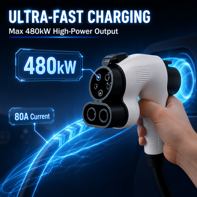 19.2kW caricabatterie per veicoli elettrici a corrente alternata di livello 2 SAE J1772 Display pubblicitario LCD esterno OCPP 1.6J 80A Standard USA