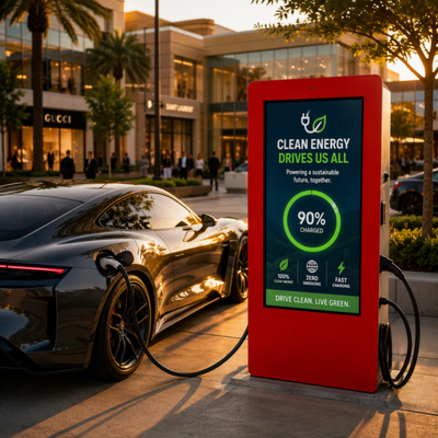 Caricabatterie per veicoli elettrici HPC DC da 180kW 240kW 360kW 480kW CCS2 con display pubblicitario LCD per esterni OCPP 1.6J