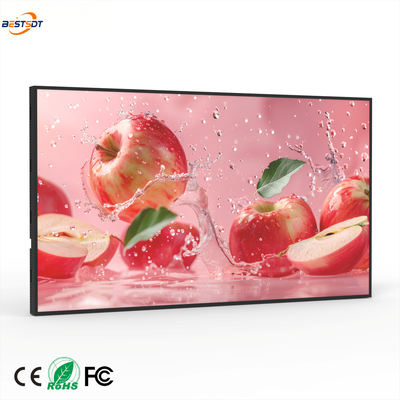 Schermo light box a parete da 43 49 55 65 75 pollici, display pubblicitario Android 4K 2000 Nit