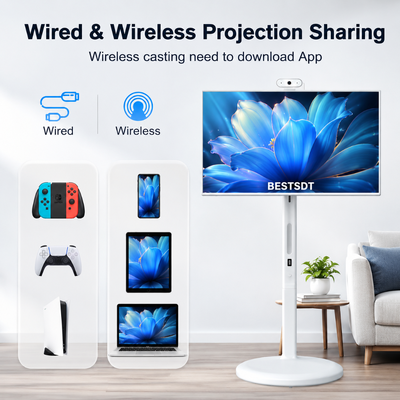 32 pollici Android 13 con batteria Mobile Smart Screen Touch Digital Signage 4K IPS 8GB 128GB
