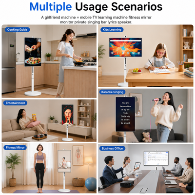 32 pollici Android 13 con batteria Mobile Smart Screen Touch Digital Signage 4K IPS 8GB 128GB