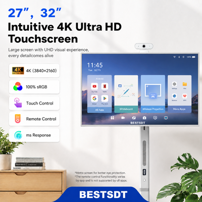 32 pollici Android 13 con batteria Mobile Smart Screen Touch Digital Signage 4K IPS 8GB 128GB