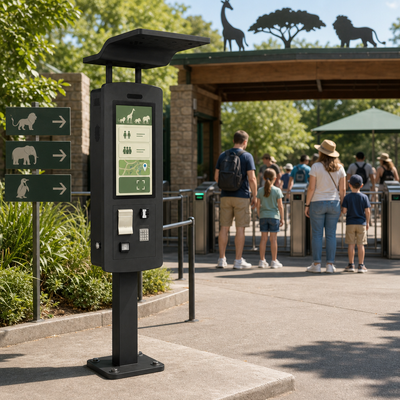 Chiosco per ordinazioni Drive-Through da 32 pollici per esterni IP65 2500 nits da terra per catene di fast food