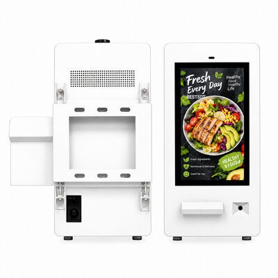 Chiosco per ordinazione e pagamento self-service Drive-Thru con stampante integrata e scanner di codici QR