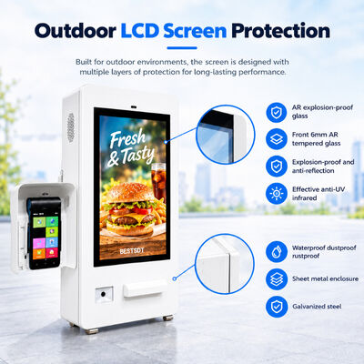 Self-Service Ordering Kiosk Android Windows Dual System Outdoor Payment Terminal