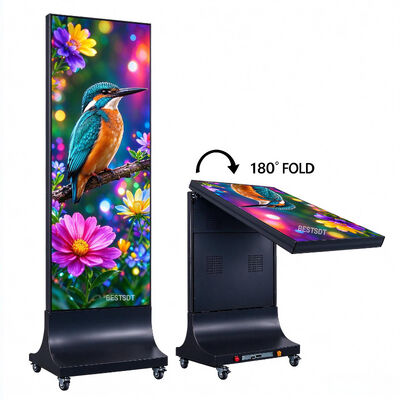 Display LED a Noleggio Pieghevole 640x1920mm P1.86 GOB Flight Case Schermo Pubblicitario per Palco